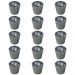 Kit 15 Puxadores Ponto Cromado 2cm Trend Torralba Móveis Porta Armário