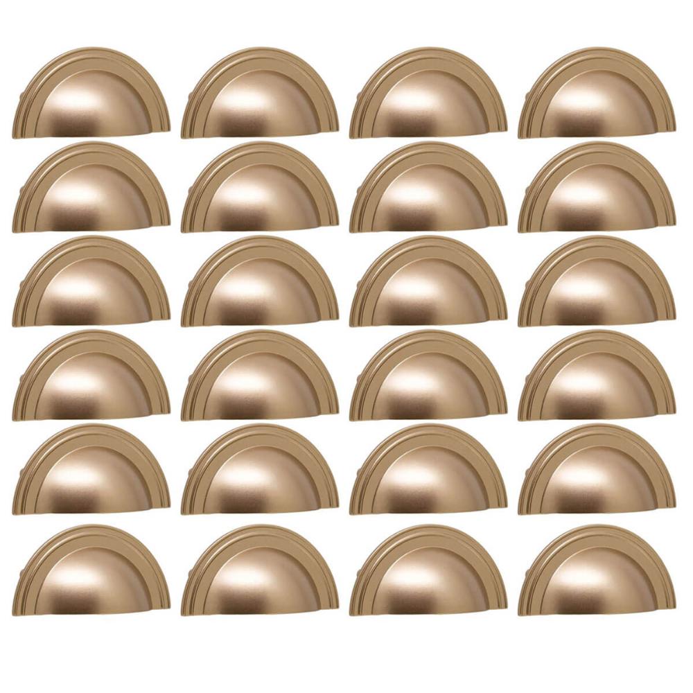 Kit 24 Puxadores para Móveis 1753 Grenade Concha Dourado Armários Gavetas Torralba