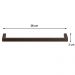 Kit 30 Puxadores Retos 256mm Bronze Alça Oeiras Balcão Gavet