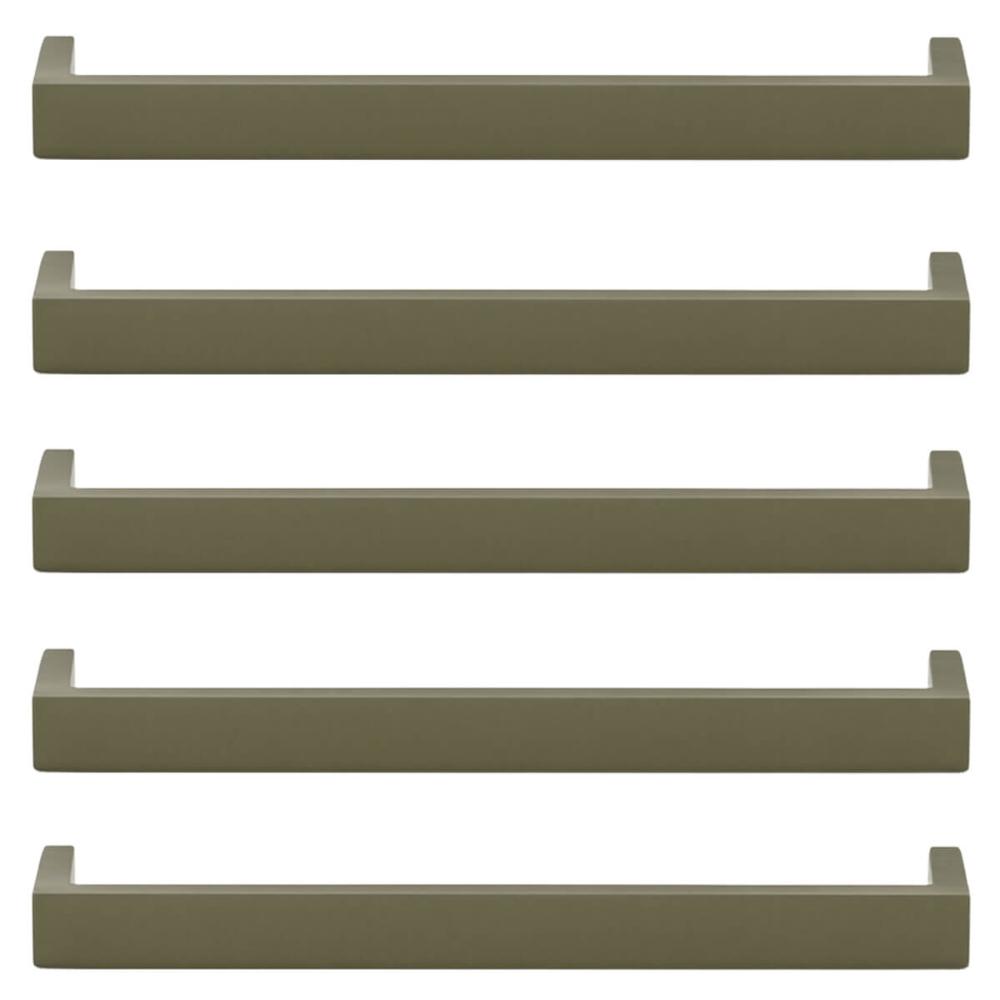 Kit 5 Puxadores Alça Sobrepor Bronze 23cm Minimalista Gavetas Cômodas Piauí Torralba
