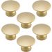 Kit 6 Puxadores 200 Tucson Ponto Dourado Para Móveis Armários e Gavetas