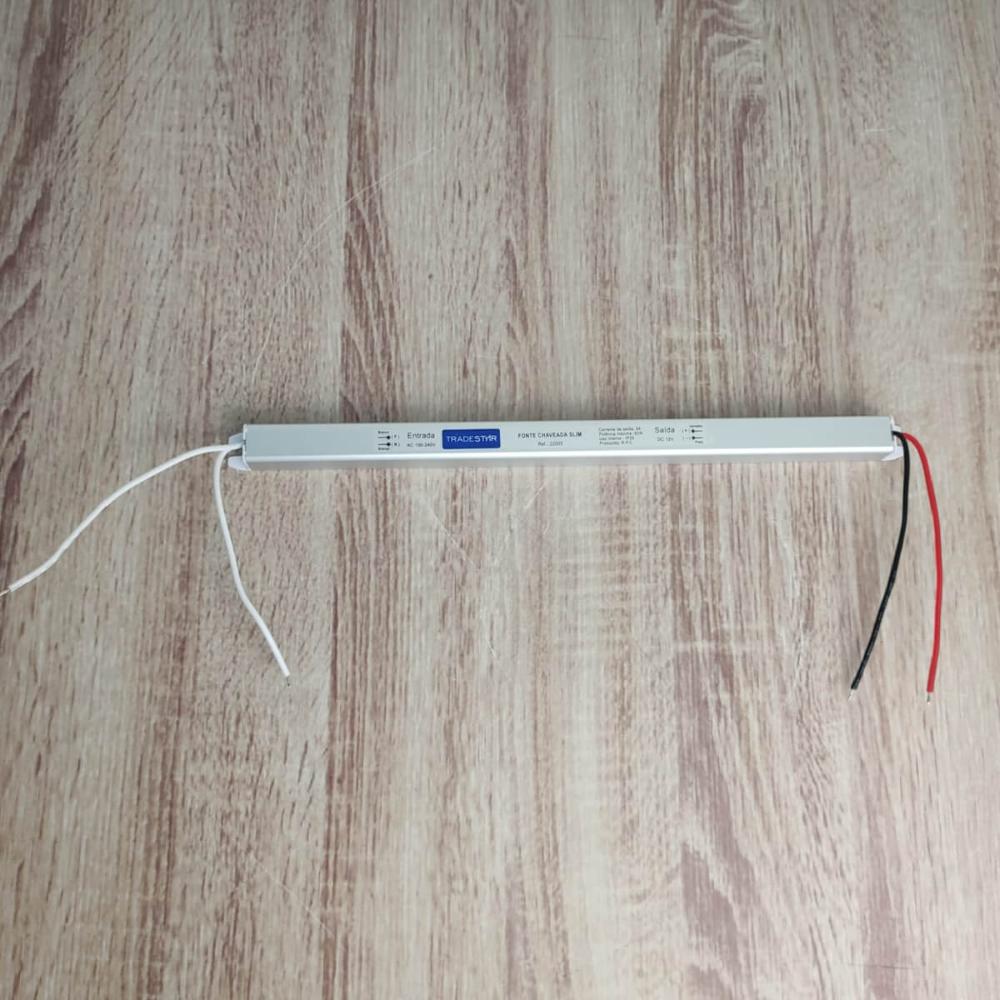 Fonte de Alimentação Slim Chaveada Para Fita Led 12 Volts 5A 60W Tradestar