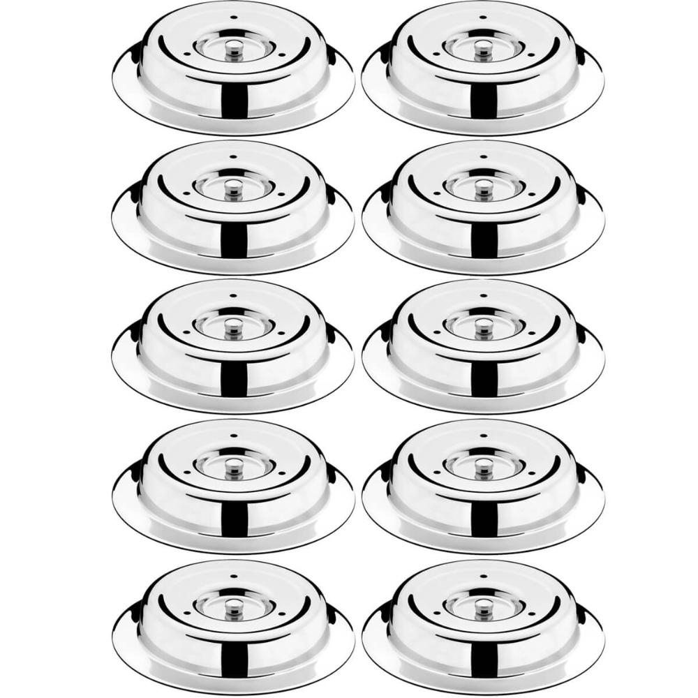 10 Cloche Tramontina Aço Inox 28cm Cúpula para Servir Tampa de Alimentos Restaurante