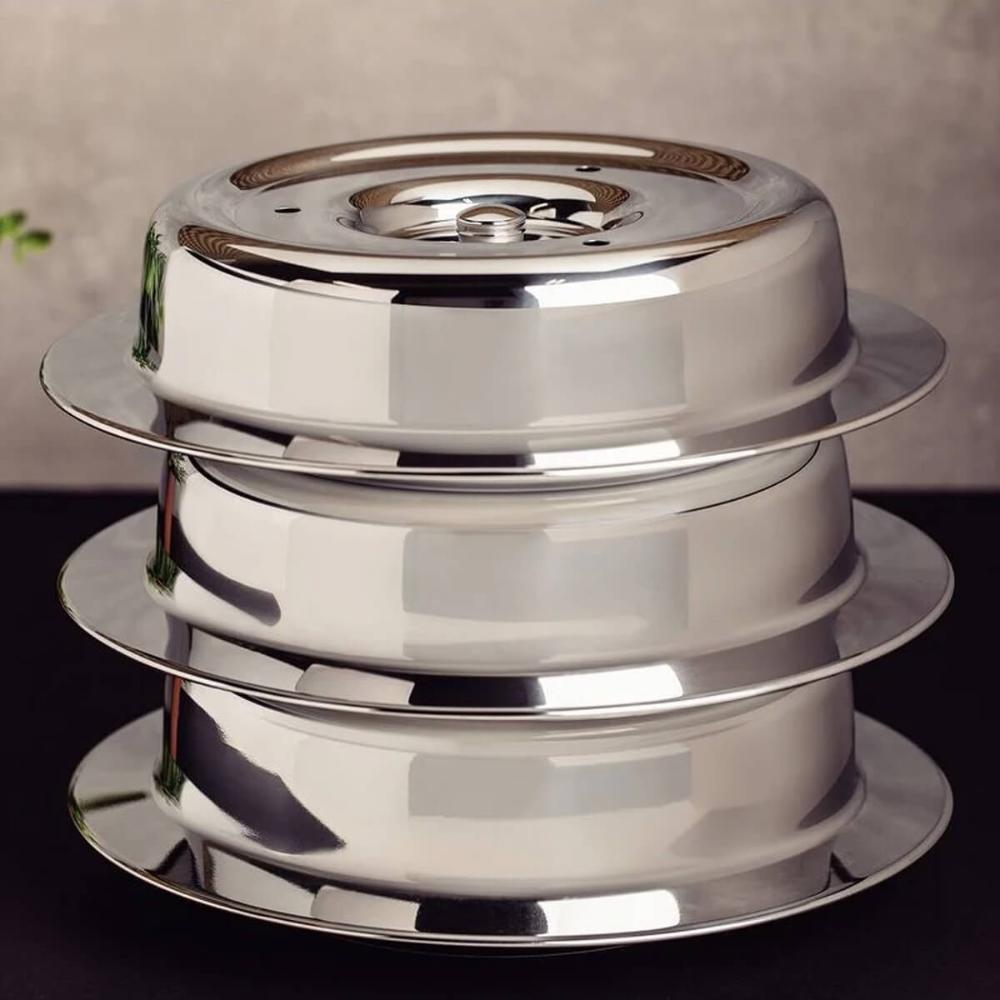 10 Cloche Tramontina Aço Inox 28cm Cúpula para Servir Tampa de Alimentos Restaurante