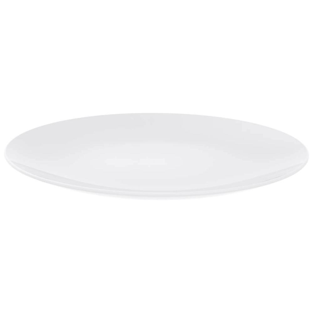 12 Pratos Rasos Porcelana Branca 25cm Tramontina Leonora Restaurante Eventos Mesa Posta