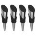 4 Tampas para Garrafa de Vinho Inox Nylon Silicone Tramontina Harmoniza 2,3cm