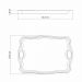Bandeja Retangular 34x24cm Classic Tramontina com Alças Late