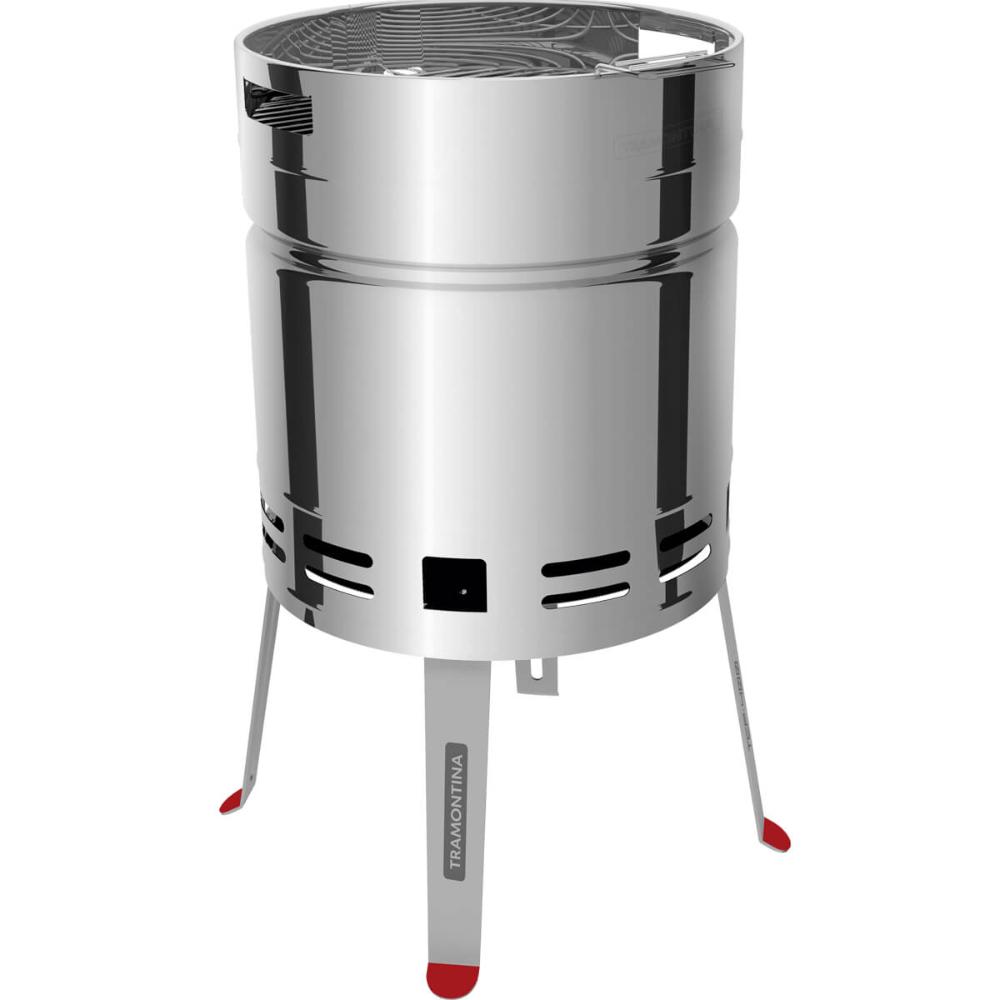 Churrasqueira a Carvão Tramontina TCP 400 em Aço Inox com Ba