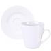 Conjunto Xícara e Pires Café 70ml Porcelana Decorada Tramont