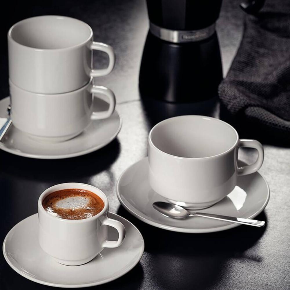 Conjunto de Xicara e Píres Porcelana 240ml Chá Paola Tramontina 2 Peças