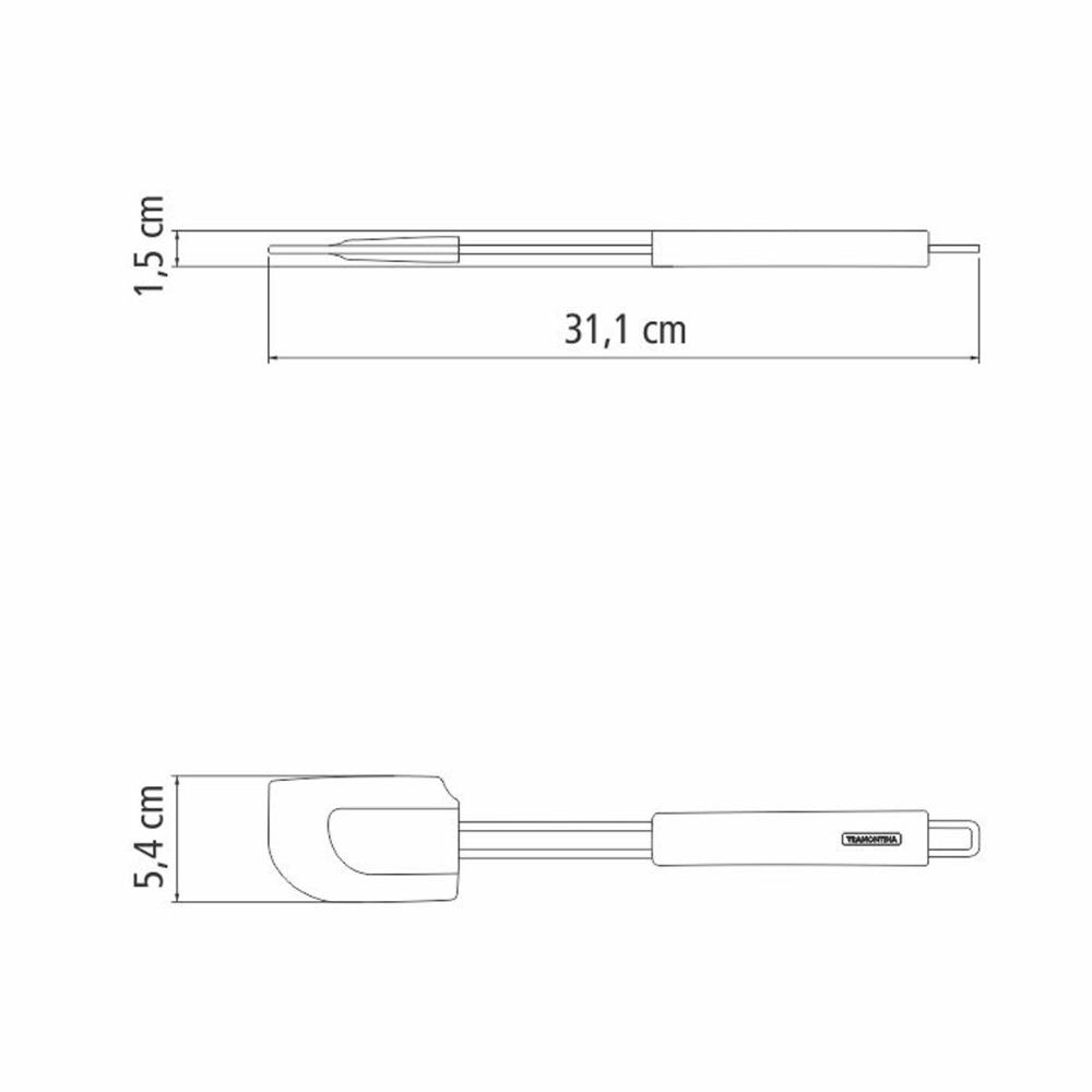 Espátula Culinária de Silicone Marffim Tramontina com Cabo e