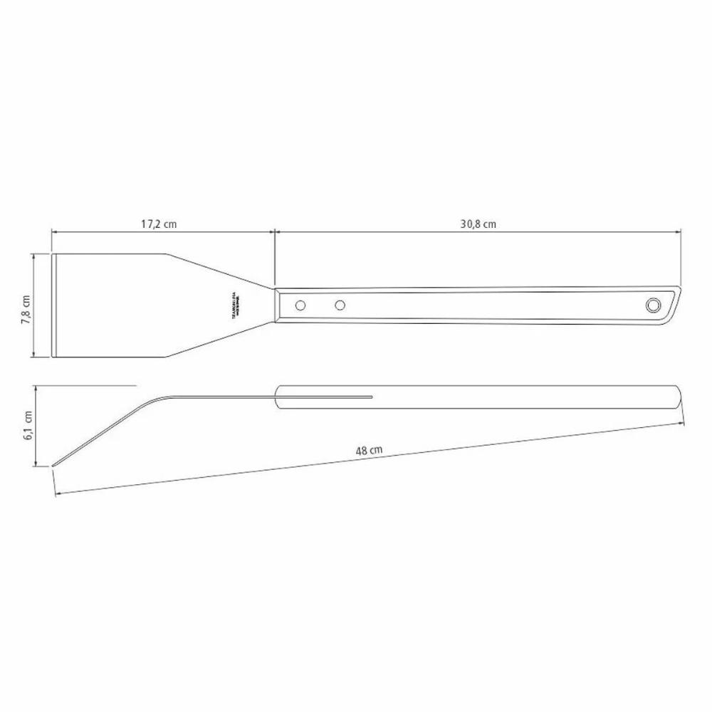 Espátula Tramontina Churrasco 48cm Pegador para Carne Aço In