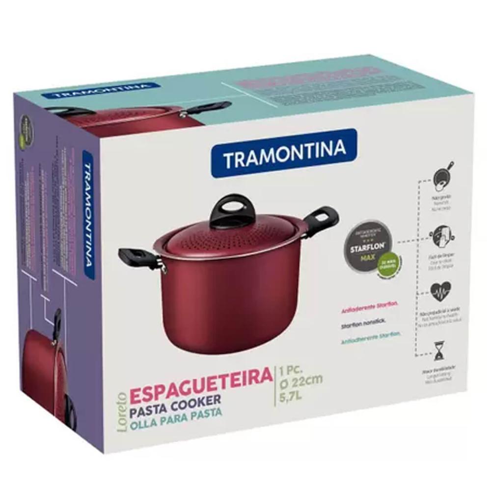 Espagueteira Tramontina Loreto 5,7l Alumínio Antiaderente Ve