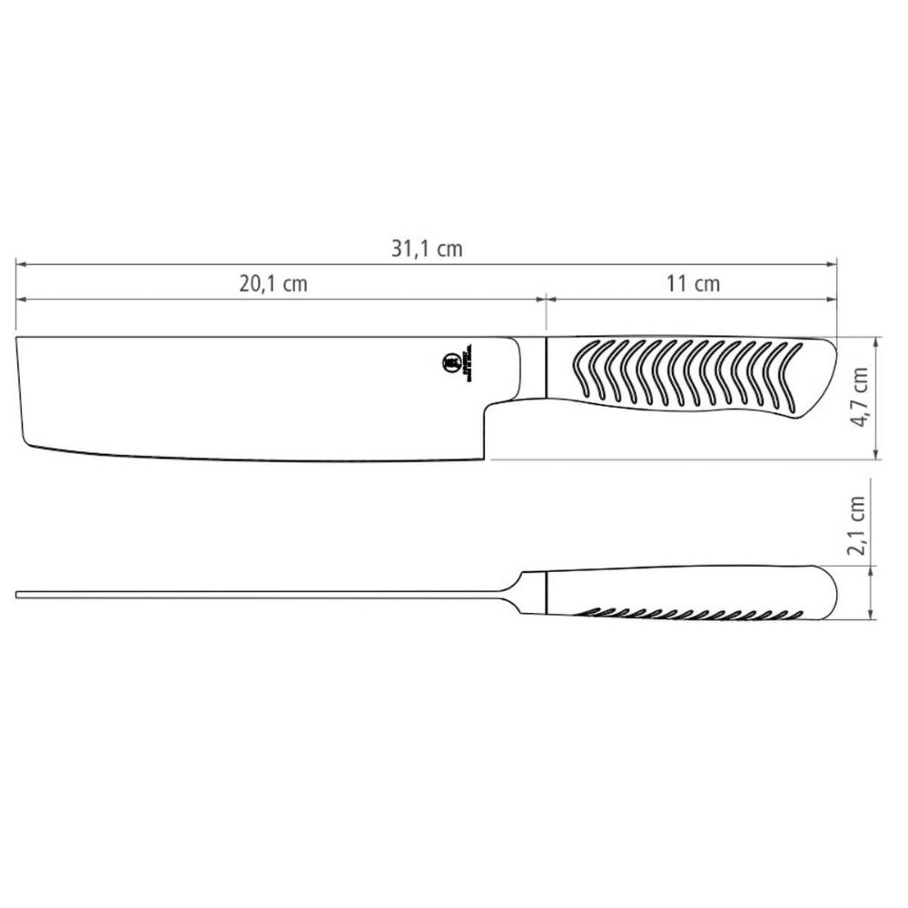 Faca Nakiri Tramontina Sushi Diamond 7' Comida Japonesa Sash