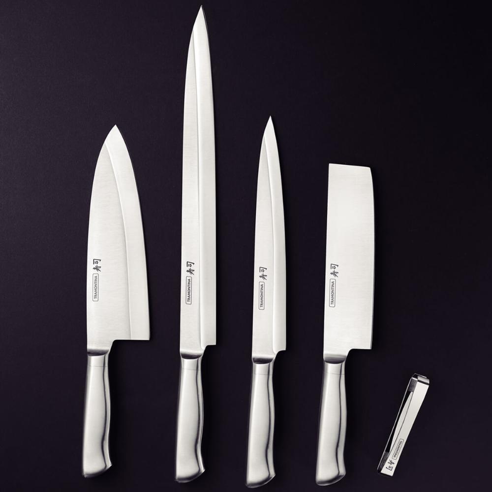 Faca Yanagiba Tramontina Diamond 9' Aço Inox para Sushi Sashimi Comida Japonesa Cozinha