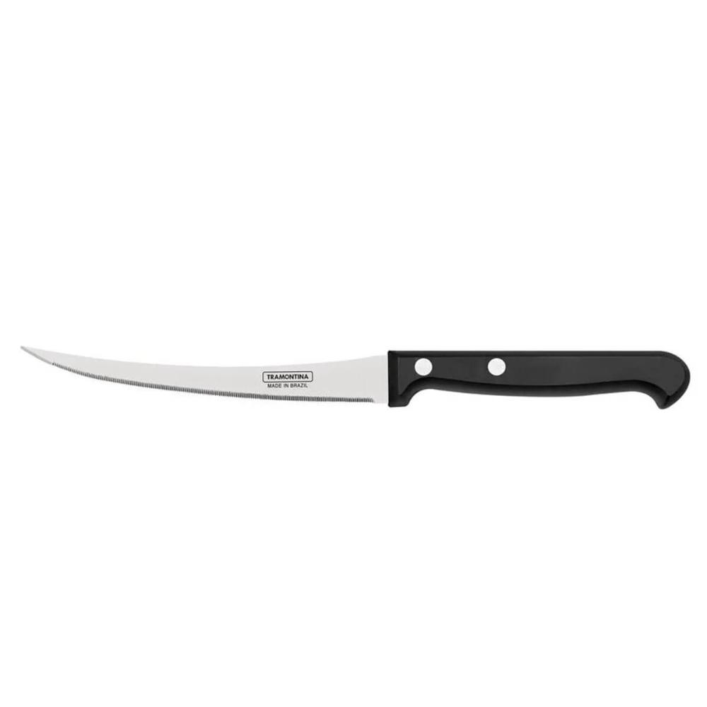 Faca para Tomate Tramontina Ultracorte 5' em Aço Inox e Cabo de Polipropileno Preto