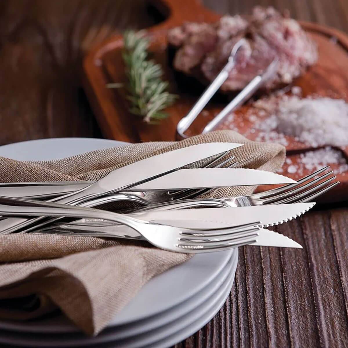 Faqueiro Aço Inox com Faca Para Churrasco 36 Peças Tramontina Laguna  