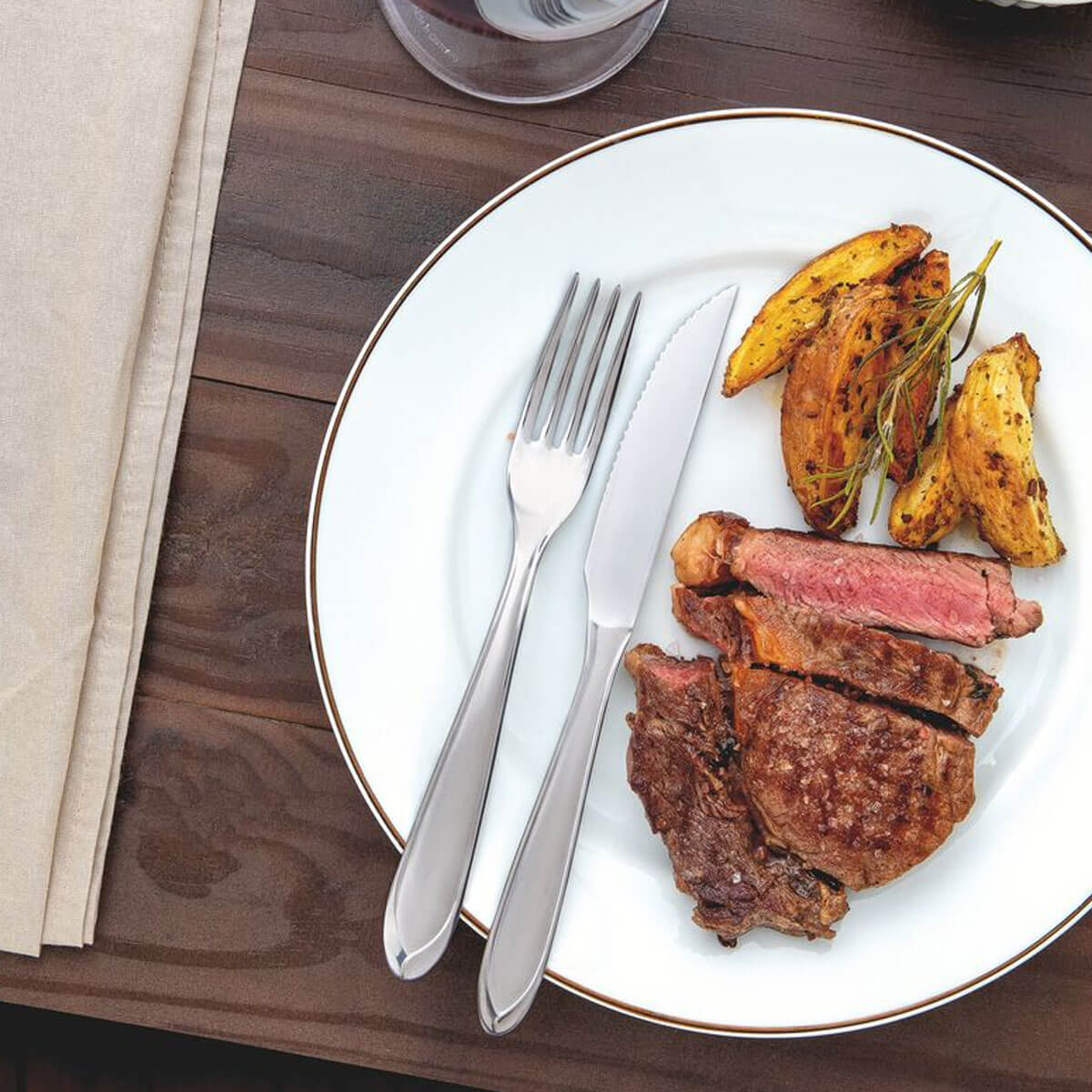 Faqueiro Aço Inox com Faca Para Churrasco 36 Peças Tramontina Laguna  