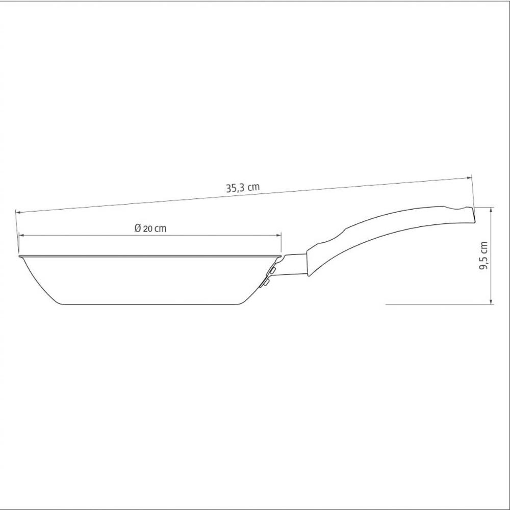 Frigideira Antiaderente Tramontina Turim 20cm Alumínio Starflon Max Vermelha 0,8L