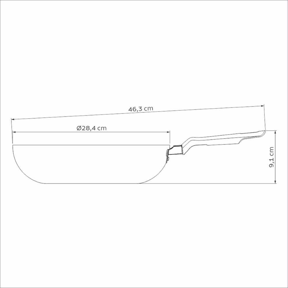 Frigideira Funda Antiaderente Tramontina 3,3l Grafite Loreto