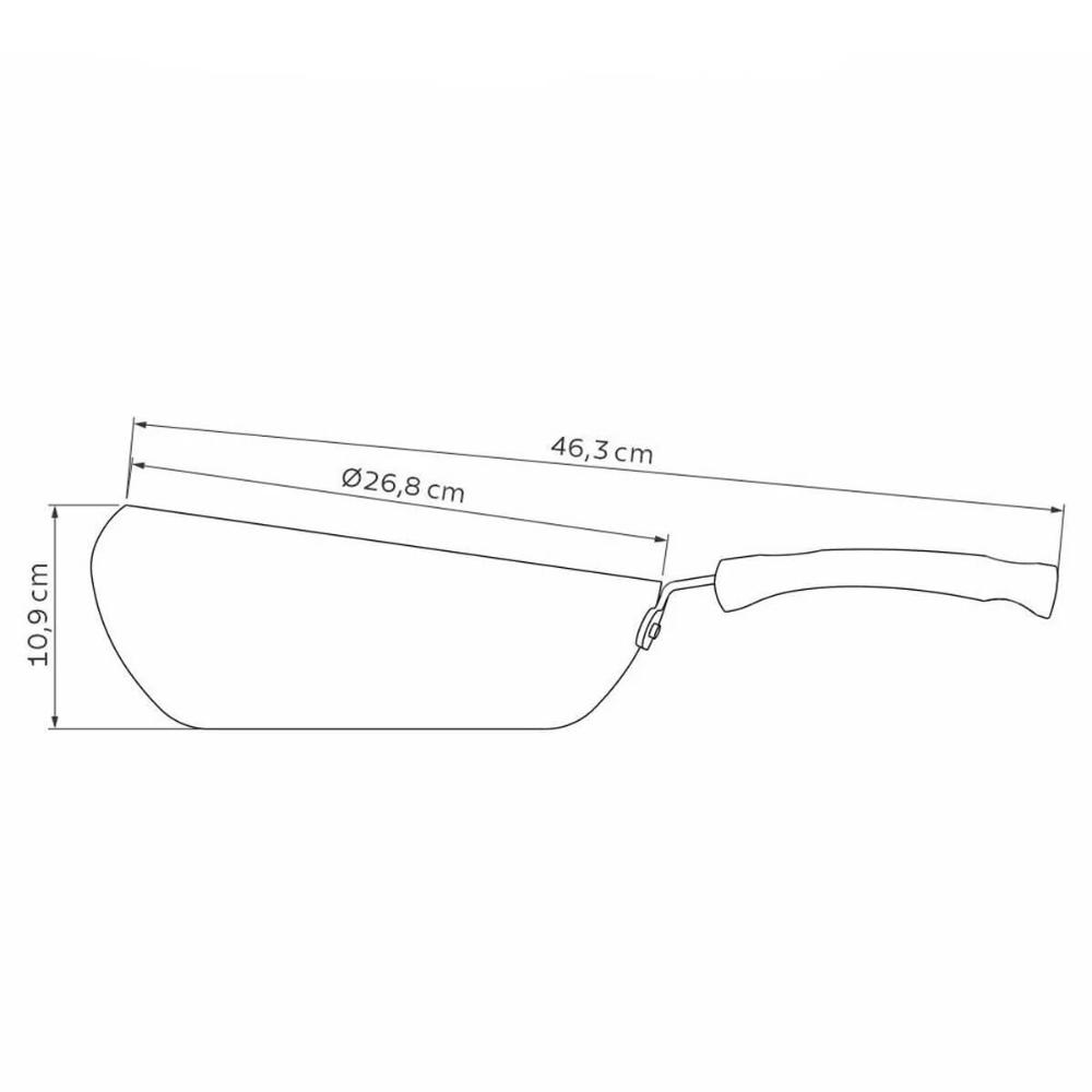 Frigideira Tramontina Profissional para Saltear Alumínio Lixado Antiaderente 28cm 3,3L