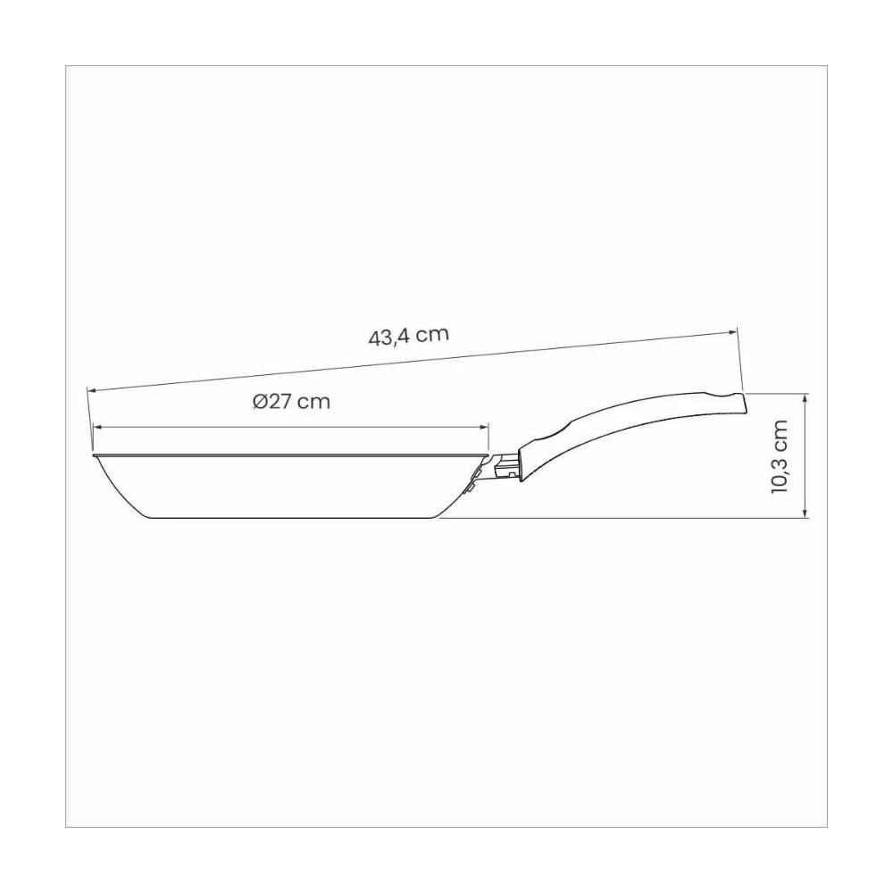 Frigideira Turim Tramontina 26cm Alumínio Antiaderente Starflon Max 1,8L Chumbo