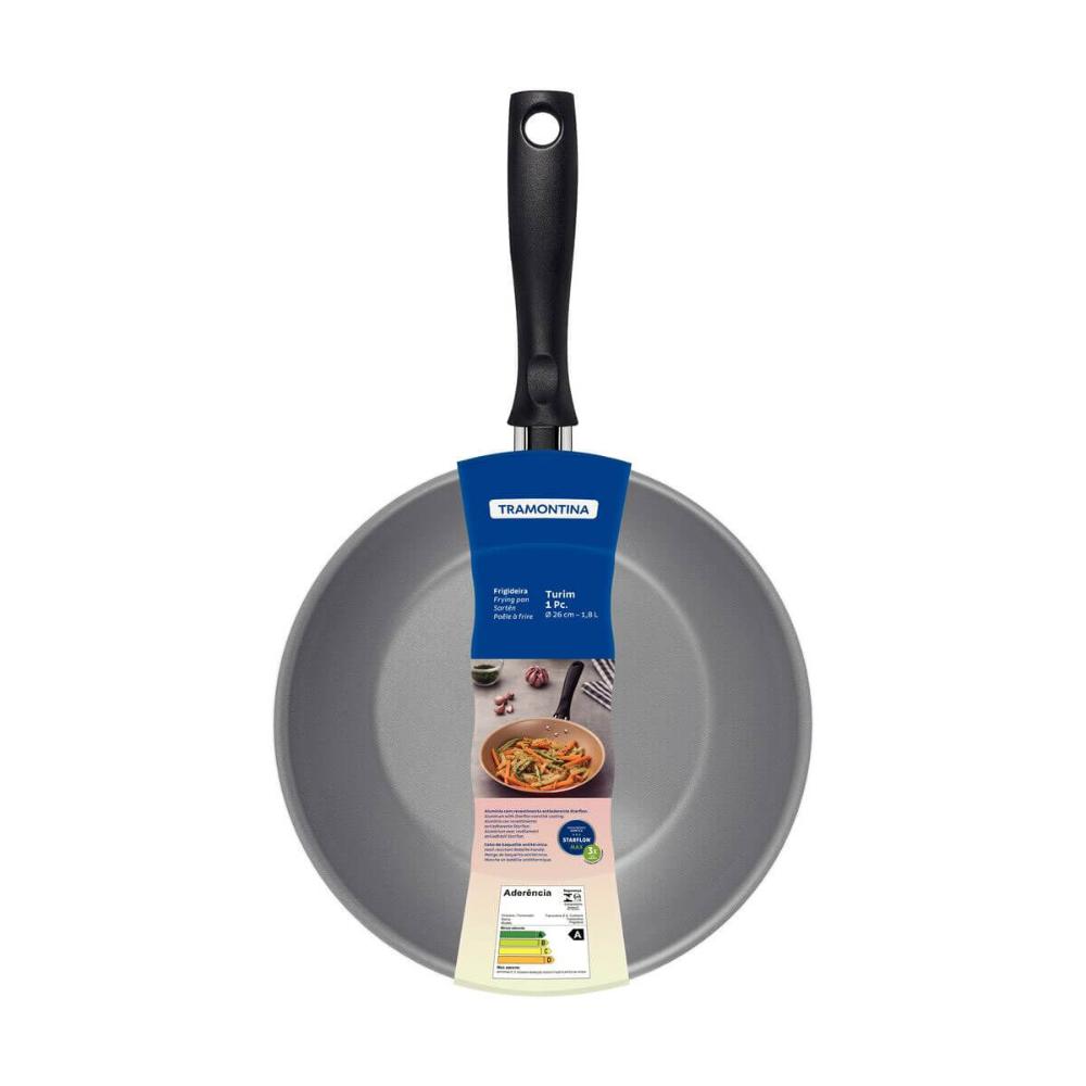 Frigideira Turim Tramontina 26cm Alumínio Antiaderente Starflon Max 1,8L Chumbo
