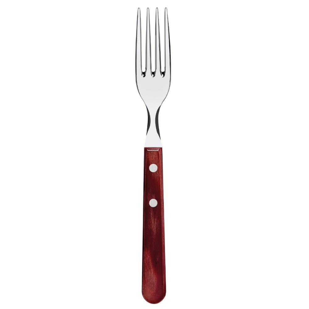 Garfo para Churrasco Jumbo Tramontina Talher Avulso Aço Inox Cabo Madeira Polywood Vermelho 