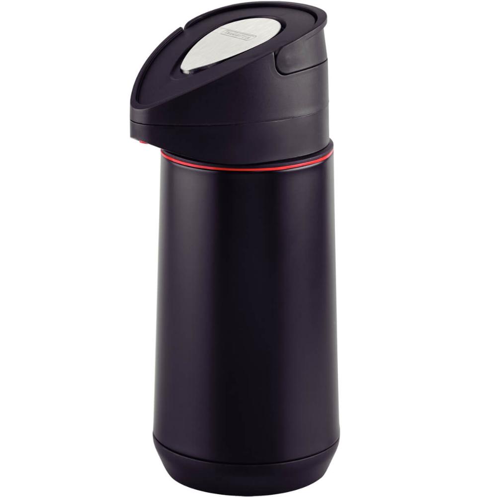 Garrafa Térmica Tramontina Exata Aço Inox Preto 1,2L para Ág