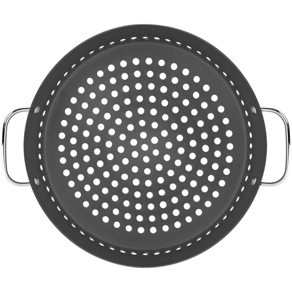 Grelha Tramontina Churrasco 30cm Alumínio Revestimento Anodizado Grafite Legumes