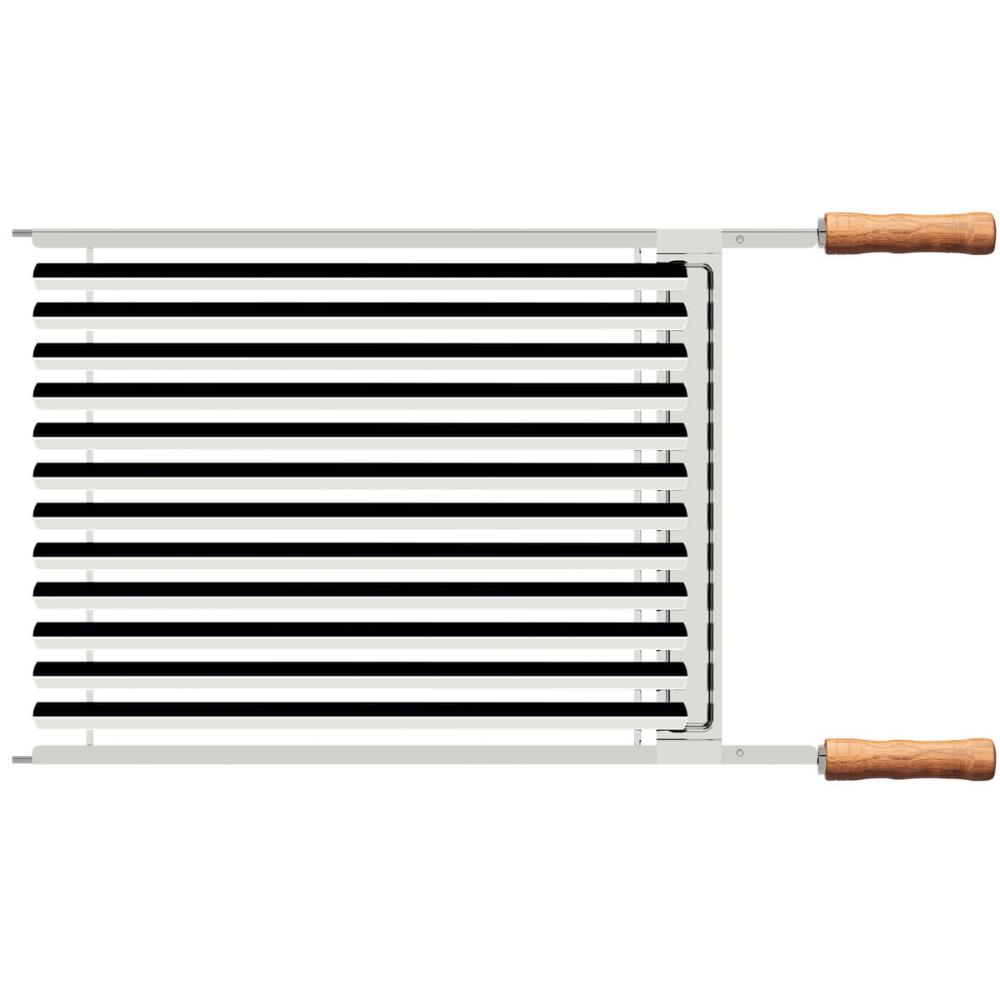 Grelha Tramontina Churrasco Grelhados Legumes 50x41cm Aço Inox Cabo de Madeira