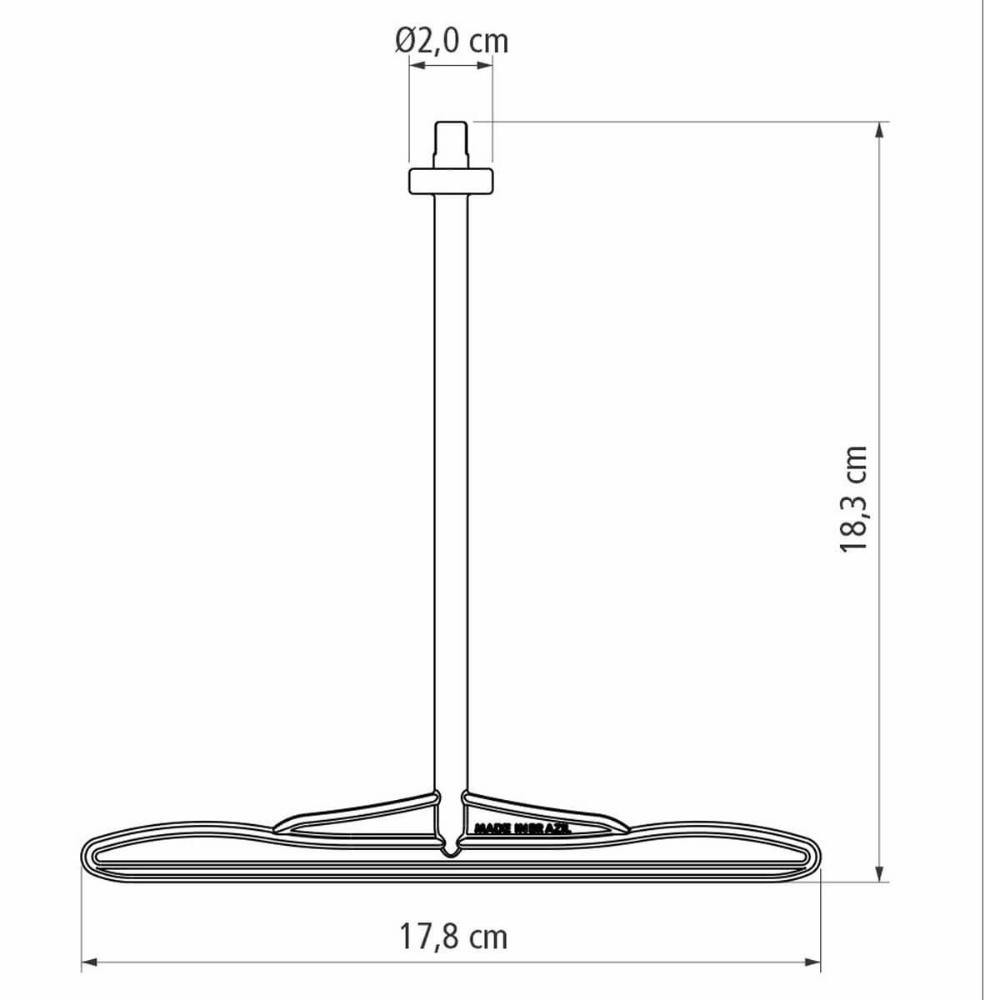 Haste de Reposição para Pipoqueira Pá Mexedor em Zitel 22cm Tramontina Preto