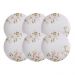 Jogo 6 Pratos Rasos Porcelana Decorada 28cm Tramontina Magnólia Mesa Posta Eventos