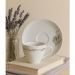 Jogo 6 Xícaras de Café com Pires Porcelana 100ml Tramontina Lilla Branca Decorada