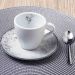 Jogo 6 Xícaras de Chá com Pires 200ml Porcelana Decorada Tramontina Floralis Mesa Posta