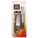 Jogo Churrasco Aço Inox Barbecue 3 peças Polywood Tramontina