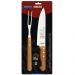 Jogo Tramontina Garfo Trinchante e Faca 8'' Churrasco Inox Cabo Madeira Natural 2 Peças