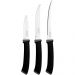 Jogo de 3 Facas Tramontina Felice Legumes Tomate Preto Aço Inox Cozinha Churrasco