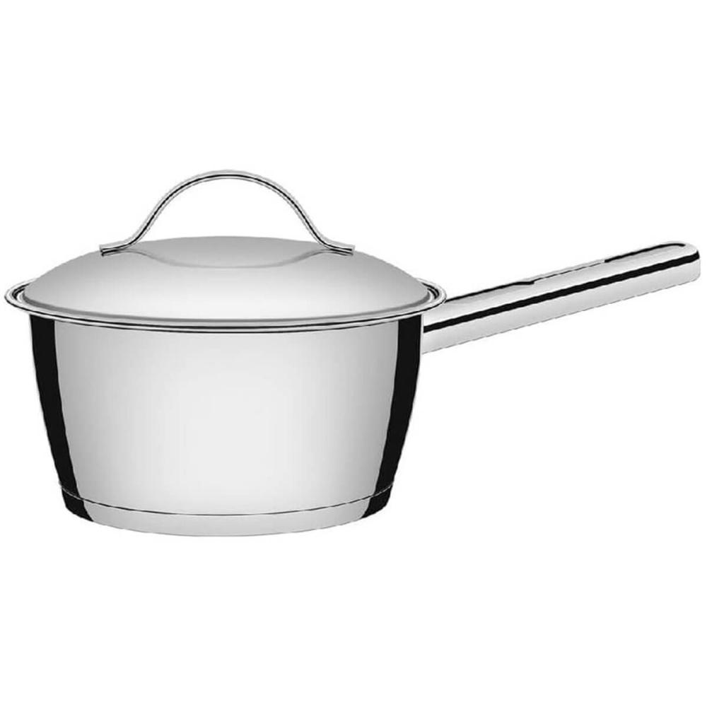 Jogo de Panelas 5 Peças Allegra em Aço Inox com Fundo Triplo e Tampas de Inox Tramontina
