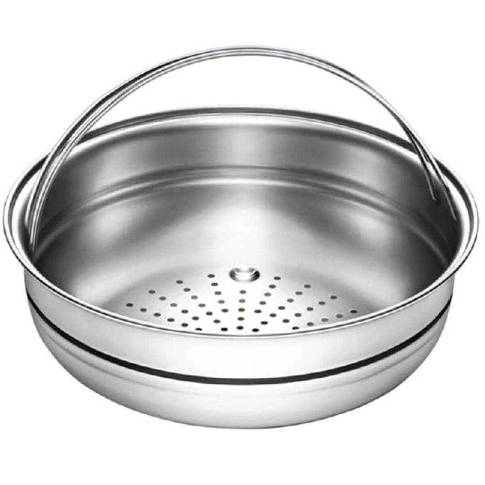 Jogo de Panelas 5 Peças Allegra em Aço Inox com Fundo Triplo e Tampas de Inox Tramontina