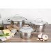 Jogo de Panelas Tramontina Allegra Aço Inox com Fundo Triplo 1,5L 2,2L e 3,1L