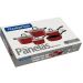 Jogo de Panelas Tramontina Mônaco Vermelho 5pçs Revestimento Starflon Premium e Siliconado