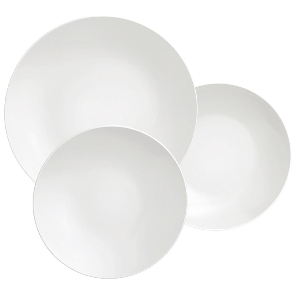 Jogo de Pratos 12 Peças Tramontina Porcelana Branco Sobremes