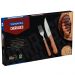 Jogo de Talheres Churrasco Faqueiro Tramontina Dynamic Aço Inox e Madeira Natural 12 Peças