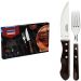 Jogo de Talheres para Churrasco Jumbo Tramontina 12 Peças em Aço Inox Cabo Castanho Polywood