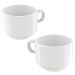 Kit 12 Peças Conjunto Xícaras de Chá com Pires em Porcelana