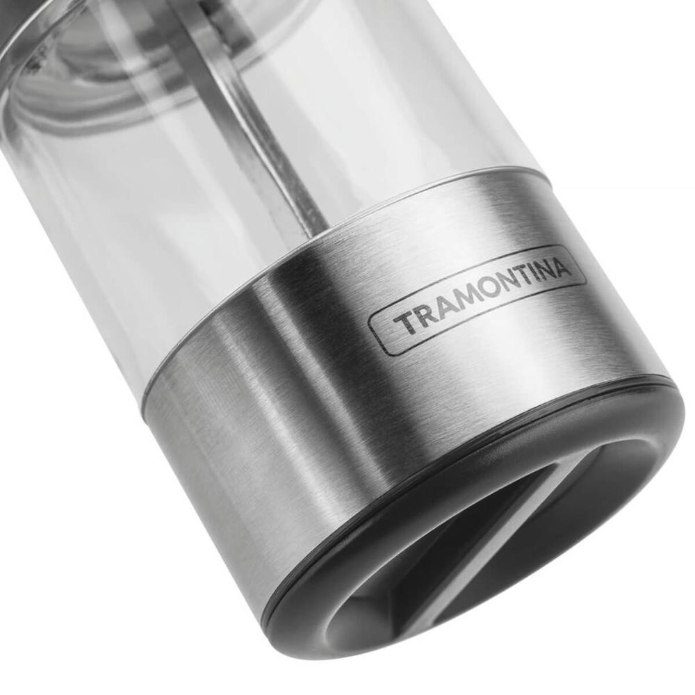 Kit 2 Moedores de Sal Pimenta Tramontina Realce Manual Temperos Especiarias Aço Inox Acrílico