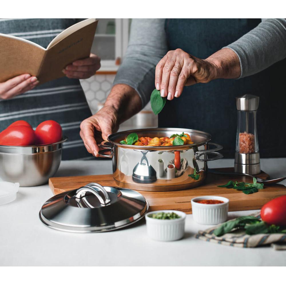Kit 2 Moedores de Sal ou Pimenta Tramontina com Regulagem do Grão Aço Inox Realce
