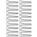 Kit 20 Pegadores Tramontina Churrasco Buffet Restaurante Pinça Aço Inox Utility
