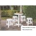 Kit 3 Banquetas Tramontina Preta Plástico Niterói ECO Banco